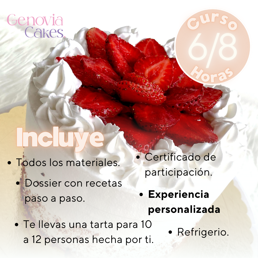 Curso tarta de fresas con crema privado: frescura y sabor en cada capa