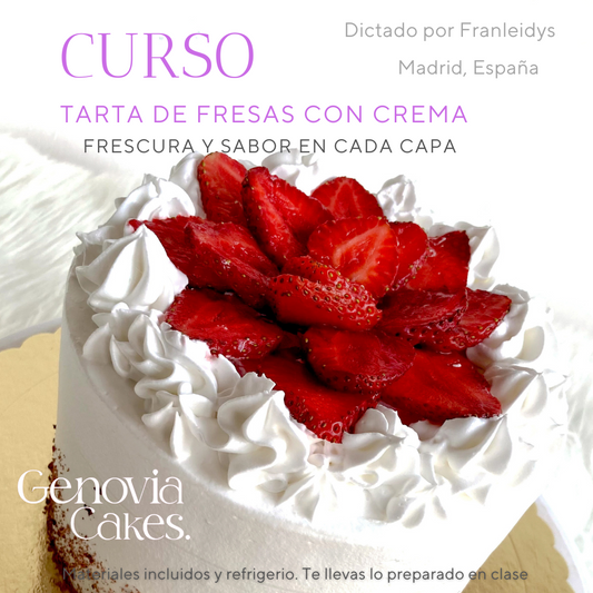 Curso tarta de fresas con crema privado: frescura y sabor en cada capa